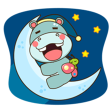 Hiro the happy hippo sticker #3455316