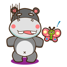 Hiro the happy hippo sticker #3455317