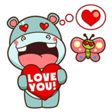 Hiro the happy hippo sticker #3455321