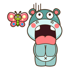 Hiro the happy hippo sticker #3455327