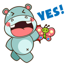 Hiro the happy hippo sticker #3455328