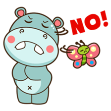 Hiro the happy hippo sticker #3455329