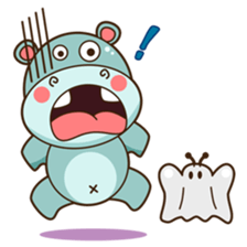 Hiro the happy hippo sticker #3455331