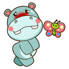 Hiro the happy hippo sticker #3455333