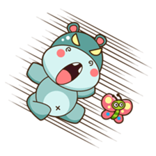 Hiro the happy hippo sticker #3455340