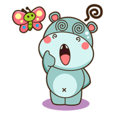 Hiro the happy hippo sticker #3455343