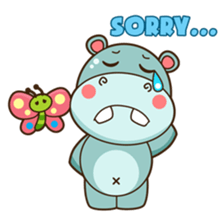 Hiro the happy hippo sticker #3455348