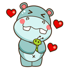 Hiro the happy hippo sticker #3455350