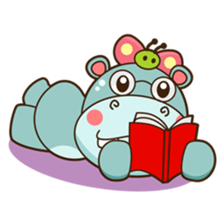 Hiro the happy hippo sticker #3455353