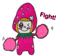 Bobbed heir strawberry sticker #3456911