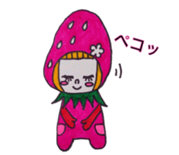 Bobbed heir strawberry sticker #3456913