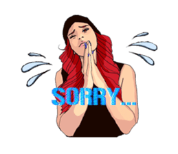 trendy girls sticker #3458641