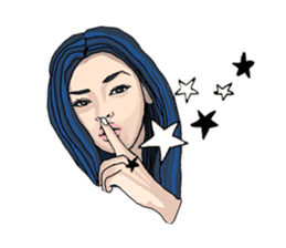 trendy girls sticker #3458645