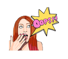 trendy girls sticker #3458647