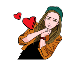 trendy girls sticker #3458648