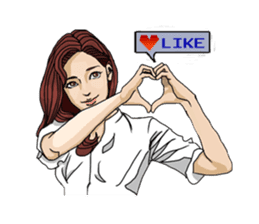 trendy girls sticker #3458649