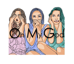 trendy girls sticker #3458655