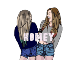 trendy girls sticker #3458669