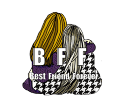 trendy girls sticker #3458670