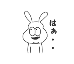 Thick rabbit3 sticker #3458717