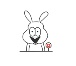 Thick rabbit3 sticker #3458726