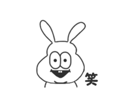 Thick rabbit3 sticker #3458729
