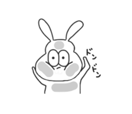 Thick rabbit3 sticker #3458731
