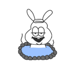 Thick rabbit3 sticker #3458734