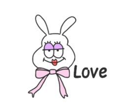 Thick rabbit3 sticker #3458735