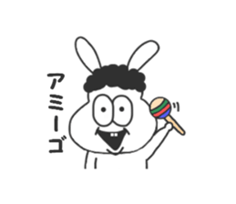 Thick rabbit3 sticker #3458736