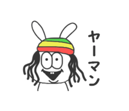 Thick rabbit3 sticker #3458738