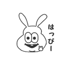 Thick rabbit3 sticker #3458746