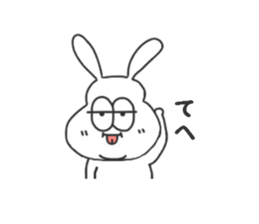 Thick rabbit3 sticker #3458747