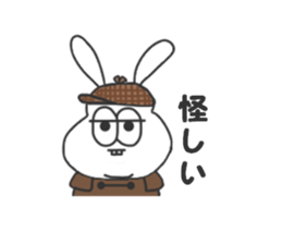 Thick rabbit3 sticker #3458748