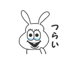 Thick rabbit3 sticker #3458749