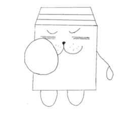 Bean-jam-filled wafers dog's daily sticker #3459449