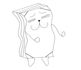 Bean-jam-filled wafers dog's daily sticker #3459452