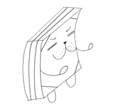 Bean-jam-filled wafers dog's daily sticker #3459453