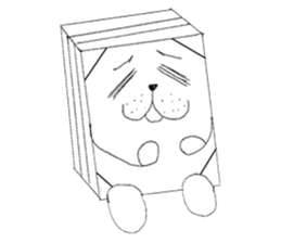 Bean-jam-filled wafers dog's daily sticker #3459460