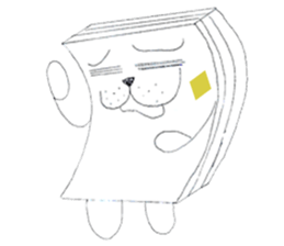 Bean-jam-filled wafers dog's daily sticker #3459467