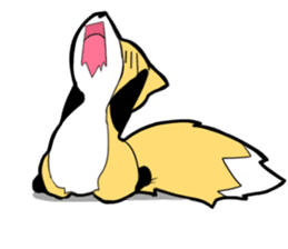 Knee high fox sticker #3461763