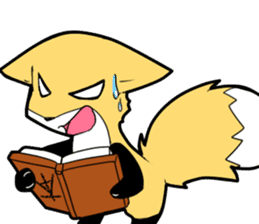 Knee high fox sticker #3461770