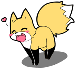 Knee high fox sticker #3461780