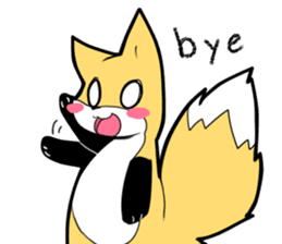 Knee high fox sticker #3461783