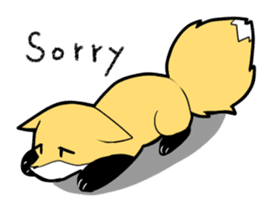 Knee high fox sticker #3461788