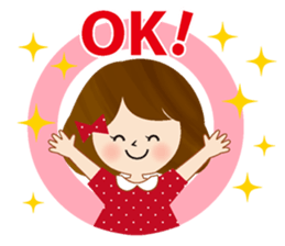 a cute little girl sticker #3463474