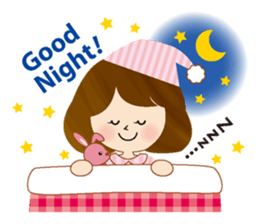 a cute little girl sticker #3463479