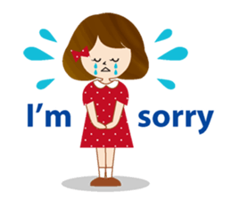 a cute little girl sticker #3463482