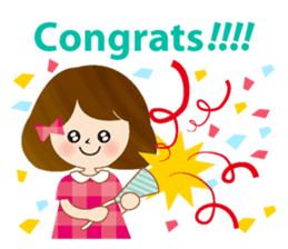 a cute little girl sticker #3463488