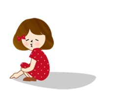 a cute little girl sticker #3463499